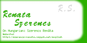 renata szerencs business card