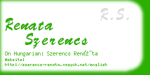 renata szerencs business card